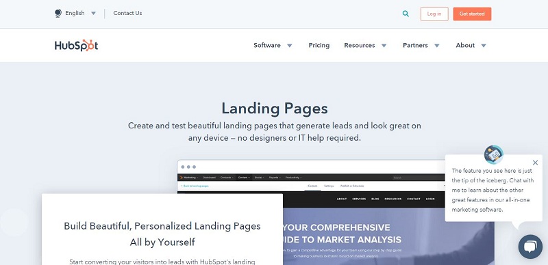 hubspot landing page builder