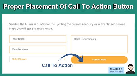 Proper Placement Of Call To Action Button