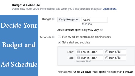 Decide Your Budget and Ad Schedule