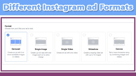 Different Instagram ad formats