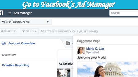 Go to Facebook’s ad manager