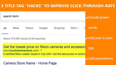 3 title tag Hacks to improve click-through-rate