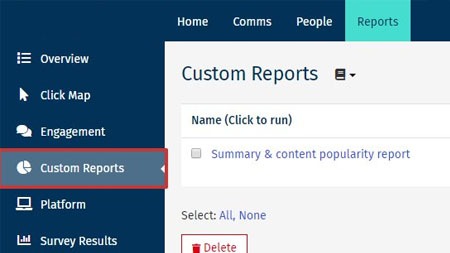 Create a New Custom Report