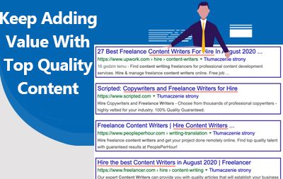 Keep Adding Value With Top Quality Content