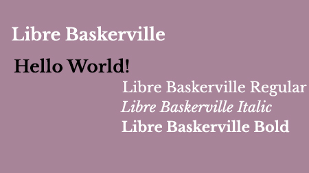 Libre Baskerville