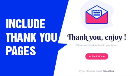 Include Thank You pages