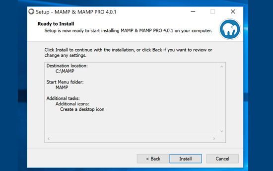 Install MAMP Server