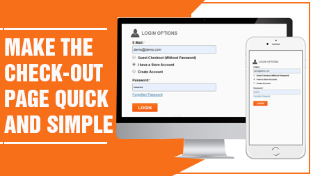 Make the check-out page quick and simple